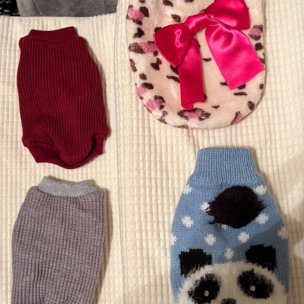 Pink Leopard Print Dog Sweater with Bow